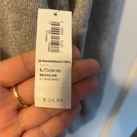 Girls size large Old Navy Gray and Pink Hoodie NWT - Picture 3 of 4